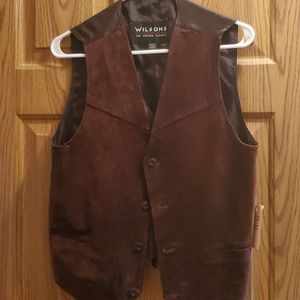 Brown suede vest brand new